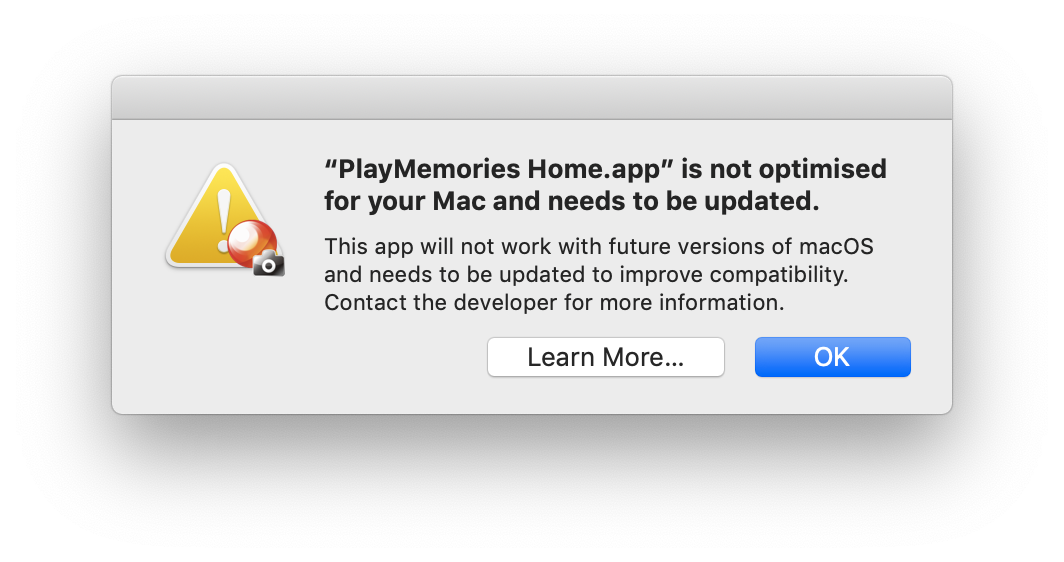 playmemories download tool for apps not working mac